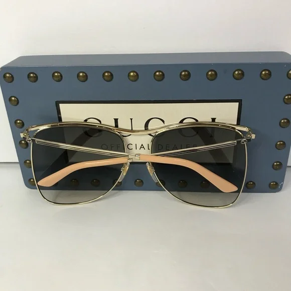 New Authentic Gucci Grey Square Ladies Sunglasses GG0820S  display picture 1